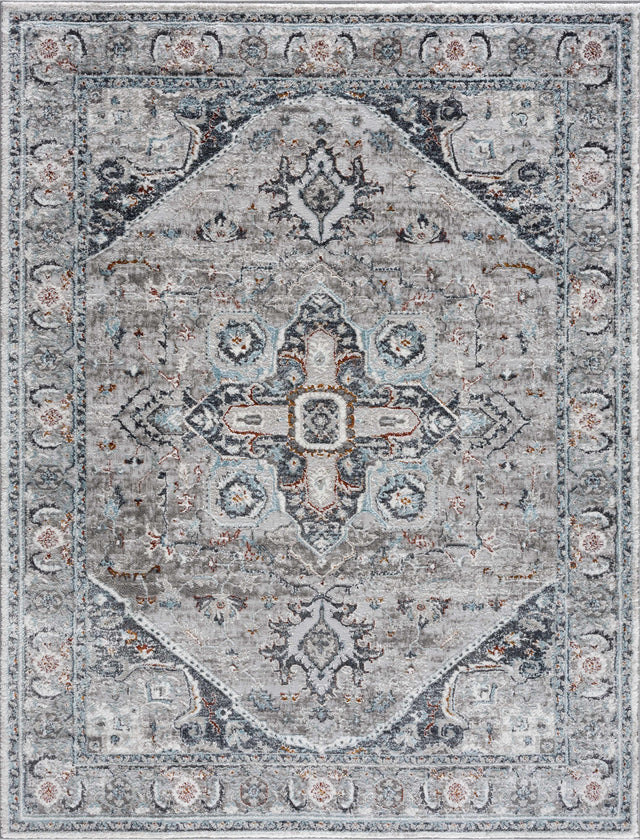 Liverpool Gray & Blue Area Rug - Clearance - Ornate Home