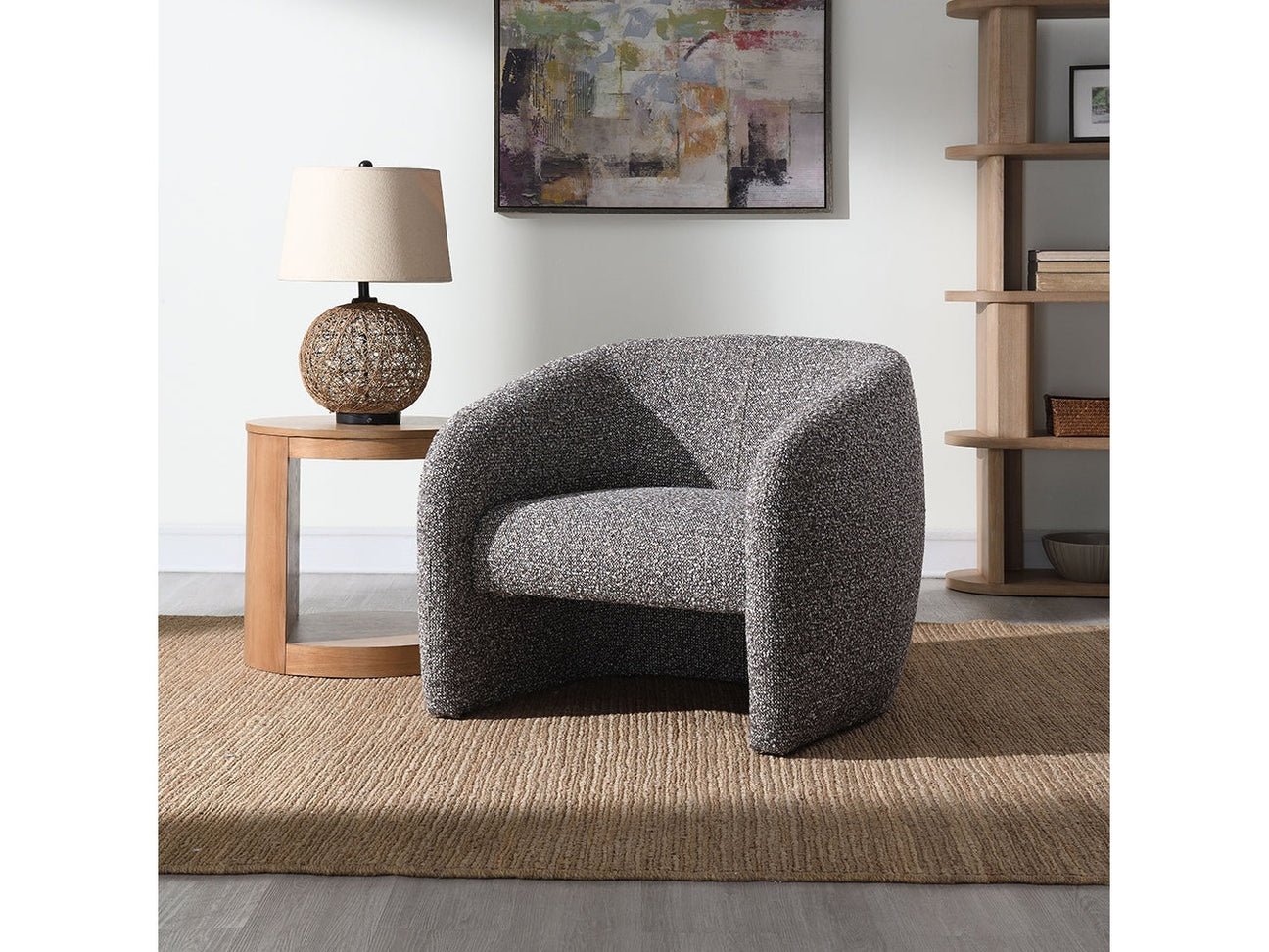 Livia Brown/Gray Accent Chair - Ornate Home