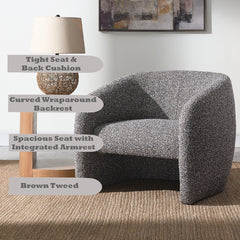 Livia Brown/Gray Accent Chair - Ornate Home