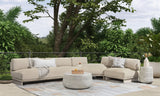 Livia Teak Taupe 3Pc Outdoor Sectional Sofa - Ornate Home