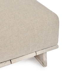 Livia Teak Taupe Outdoor Armless Chair - Ornate Home