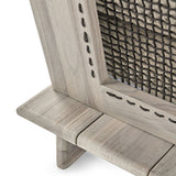 Livia Teak Taupe Outdoor Armless Chair - Ornate Home