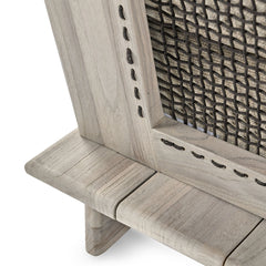 Livia Teak Taupe Outdoor Armless Chair - Ornate Home