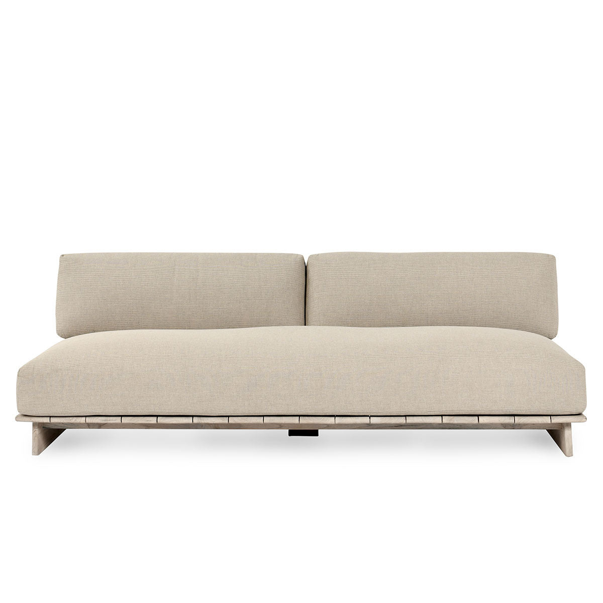 Livia Teak Taupe Outdoor Sofa - Ornate Home