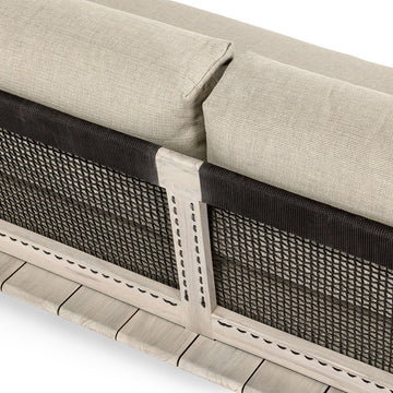 Livia Teak Taupe Outdoor Sofa - Ornate Home