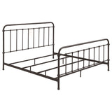 Livingston Dark Bronze Metal Eastern King Open Frame Bed - Ornate Home