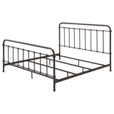 Livingston Dark Bronze Metal Eastern King Open Frame Bed - Ornate Home
