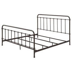 Livingston Dark Bronze Metal Eastern King Open Frame Bed - Ornate Home
