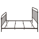 Livingston Dark Bronze Metal Eastern King Open Frame Bed - Ornate Home
