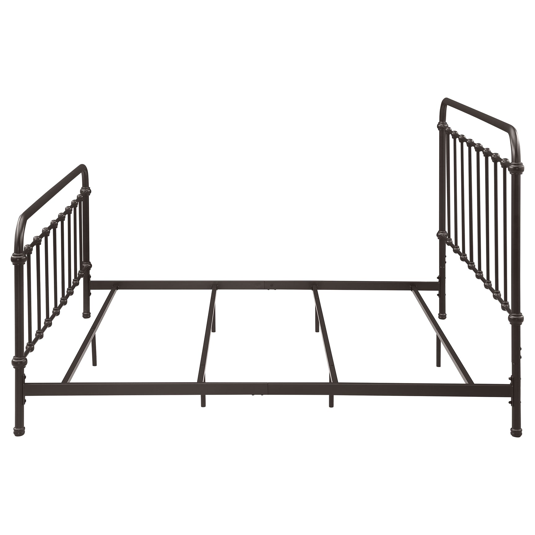 Livingston Dark Bronze Metal Eastern King Open Frame Bed - Ornate Home