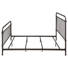 Livingston Dark Bronze Metal Eastern King Open Frame Bed - Ornate Home