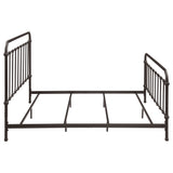 Livingston Dark Bronze Metal Eastern King Open Frame Bed - Ornate Home