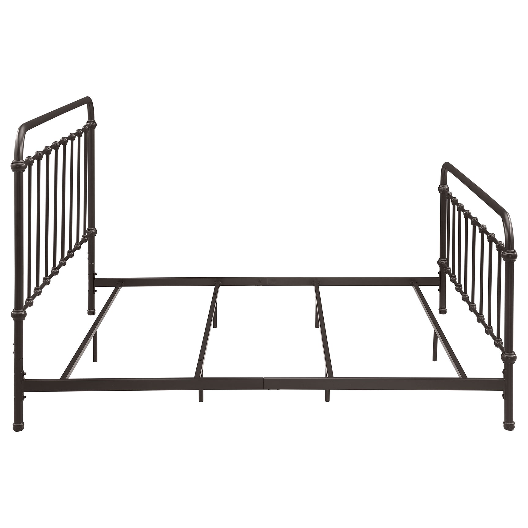 Livingston Dark Bronze Metal Eastern King Open Frame Bed - Ornate Home