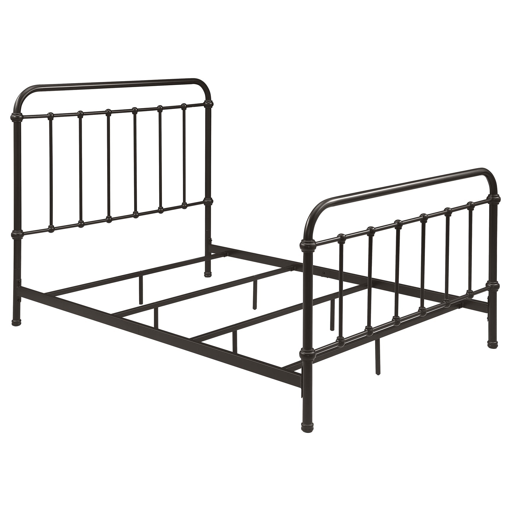 Livingston Dark Bronze Metal Full Open Frame Bed - Ornate Home