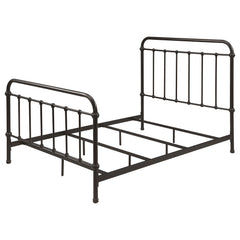 Livingston Dark Bronze Metal Full Open Frame Bed - Ornate Home