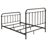 Livingston Dark Bronze Metal Full Open Frame Bed - Ornate Home