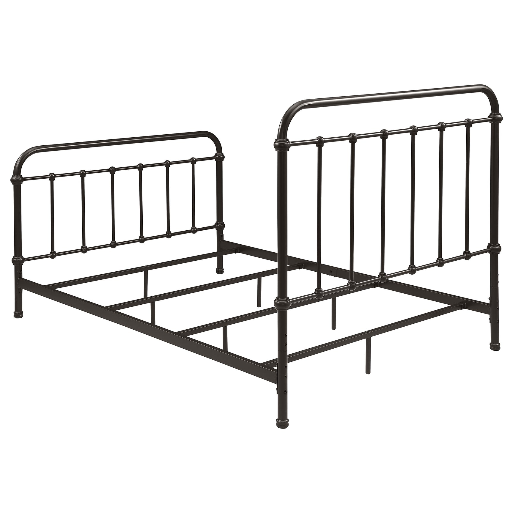 Livingston Dark Bronze Metal Full Open Frame Bed - Ornate Home