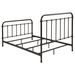 Livingston Dark Bronze Metal Full Open Frame Bed - Ornate Home