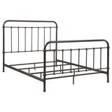 Livingston Dark Bronze Metal Queen Open Frame Bed - Ornate Home
