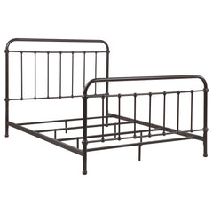 Livingston Dark Bronze Metal Queen Open Frame Bed - Ornate Home