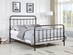 Livingston Dark Bronze Metal Queen Open Frame Bed - Ornate Home