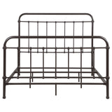 Livingston Dark Bronze Metal Queen Open Frame Bed - Ornate Home