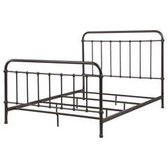 Livingston Dark Bronze Metal Queen Open Frame Bed - Ornate Home