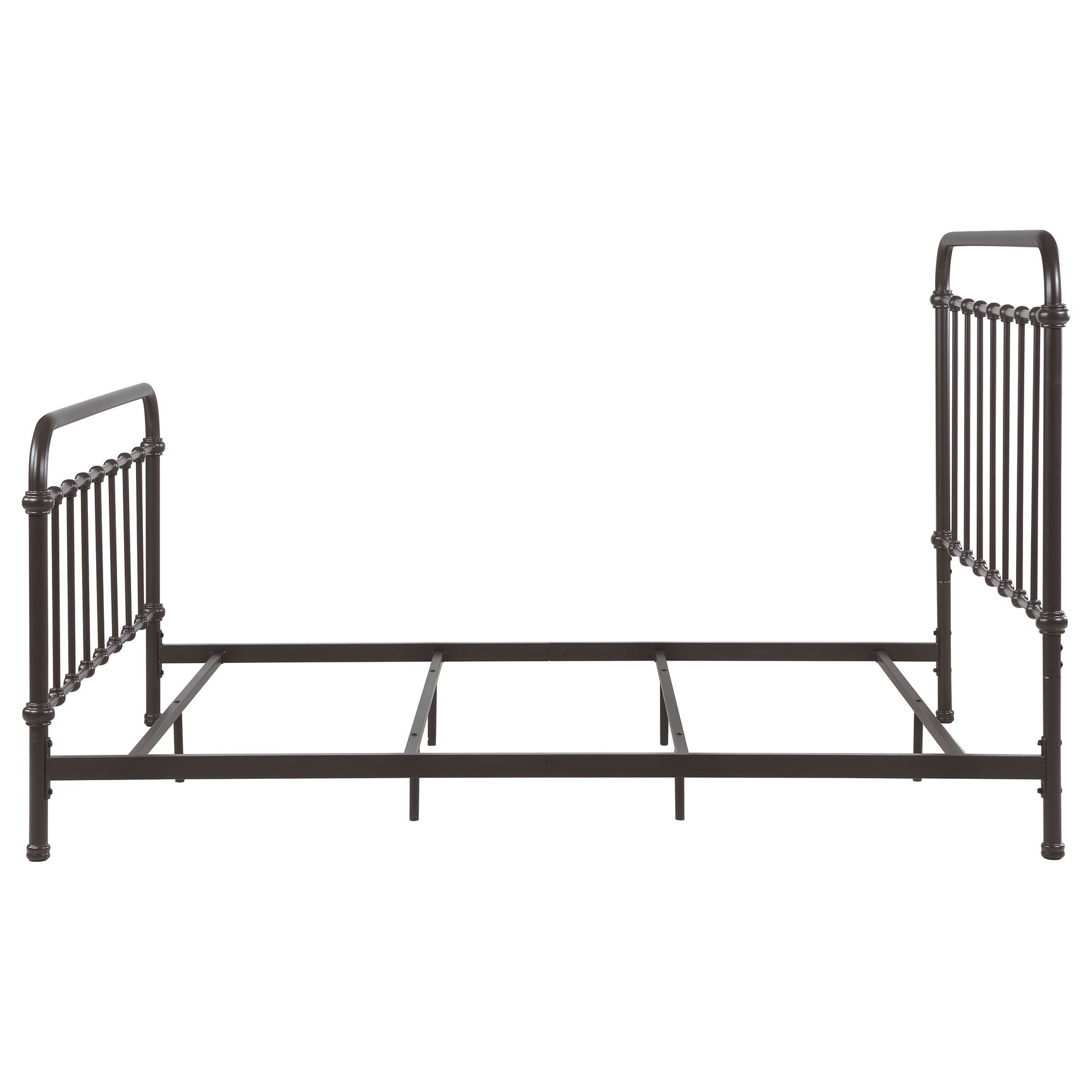 Livingston Dark Bronze Metal Queen Open Frame Bed - Ornate Home