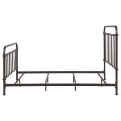 Livingston Dark Bronze Metal Queen Open Frame Bed - Ornate Home