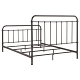 Livingston Dark Bronze Metal Queen Open Frame Bed - Ornate Home