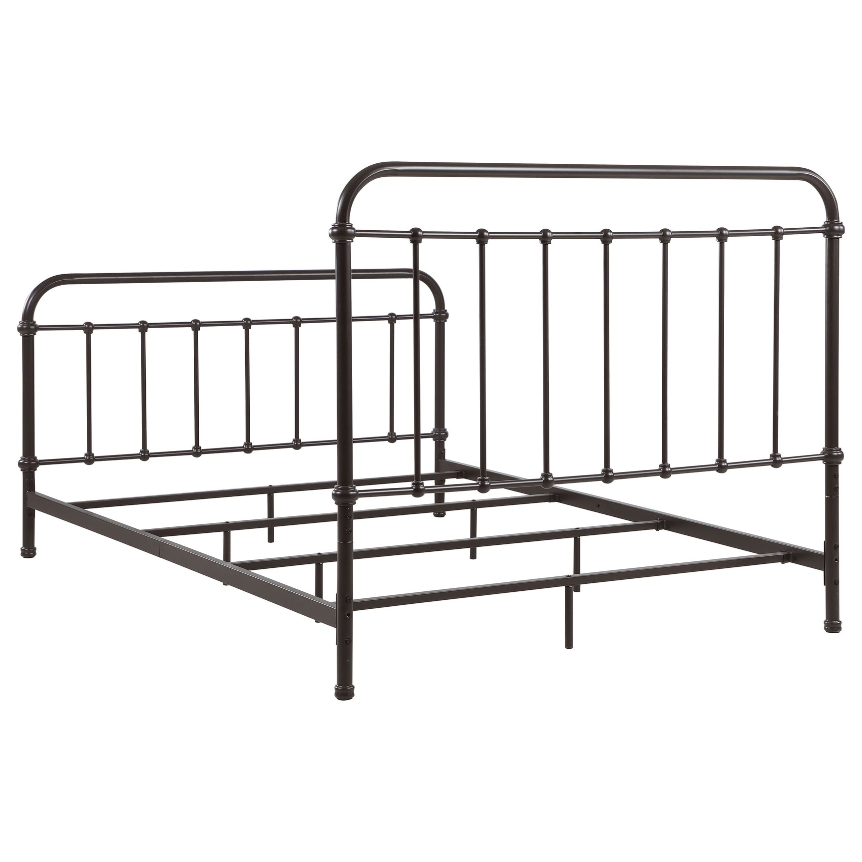 Livingston Dark Bronze Metal Queen Open Frame Bed - Ornate Home