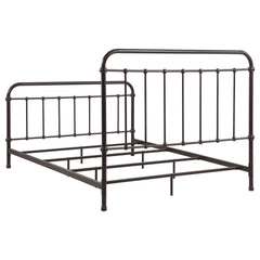 Livingston Dark Bronze Metal Queen Open Frame Bed - Ornate Home