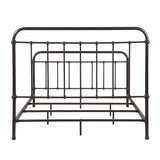 Livingston Dark Bronze Metal Queen Open Frame Bed - Ornate Home