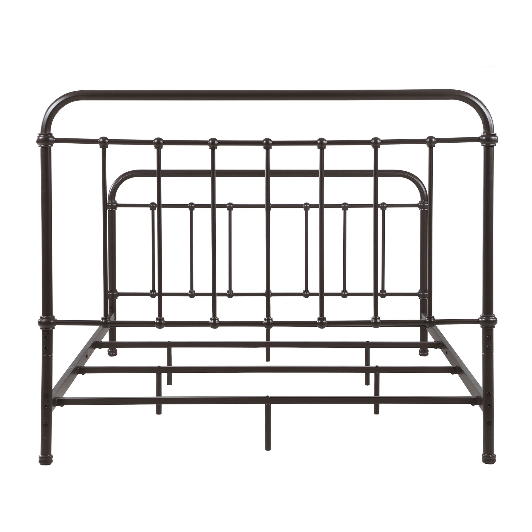 Livingston Dark Bronze Metal Queen Open Frame Bed - Ornate Home