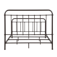 Livingston Dark Bronze Metal Queen Open Frame Bed - Ornate Home