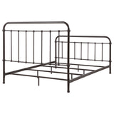 Livingston Dark Bronze Metal Queen Open Frame Bed - Ornate Home