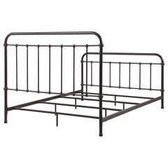 Livingston Dark Bronze Metal Queen Open Frame Bed - Ornate Home