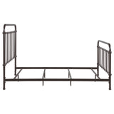 Livingston Dark Bronze Metal Queen Open Frame Bed - Ornate Home