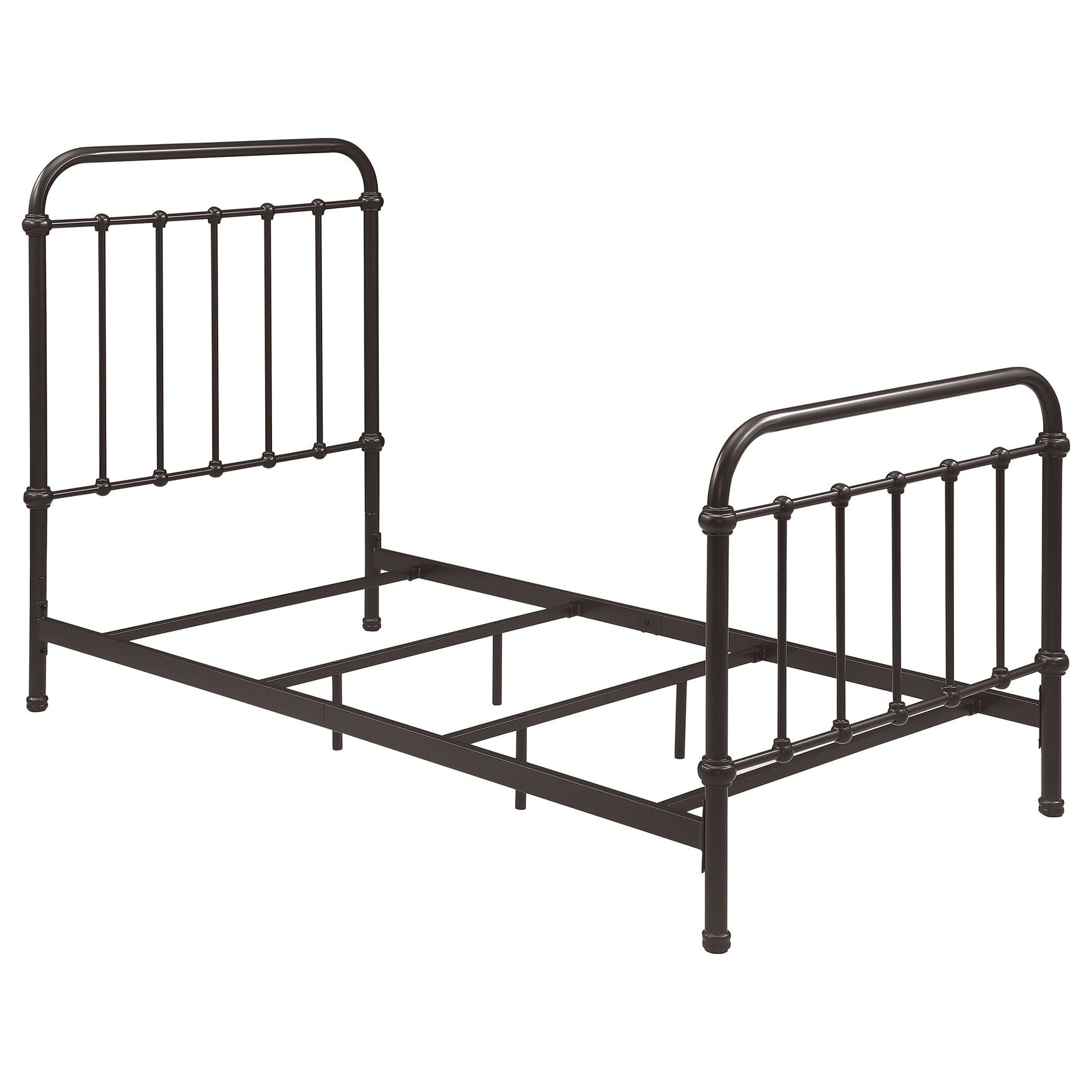 Livingston Dark Bronze Metal Twin Open Frame Bed - Ornate Home