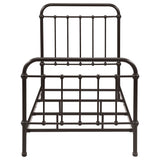Livingston Dark Bronze Metal Twin Open Frame Bed - Ornate Home