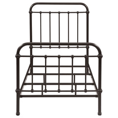 Livingston Dark Bronze Metal Twin Open Frame Bed - Ornate Home