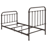 Livingston Dark Bronze Metal Twin Open Frame Bed - Ornate Home