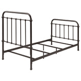 Livingston Dark Bronze Metal Twin Open Frame Bed - Ornate Home