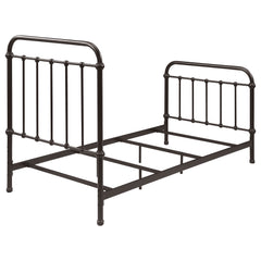 Livingston Dark Bronze Metal Twin Open Frame Bed - Ornate Home