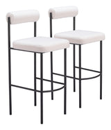 Livorno Ivory Barstool (Set of 2) - Ornate Home