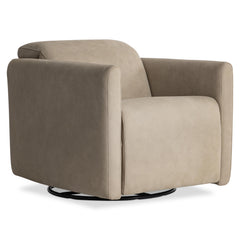 Livvy Taupe Power Motion Swivel Chair - Ornate Home