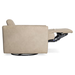 Livvy Taupe Power Motion Swivel Chair - Ornate Home