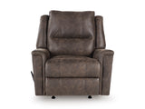 Lixtowel Walnut Rocker Recliner - Ornate Home