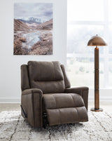 Lixtowel Walnut Rocker Recliner - Ornate Home