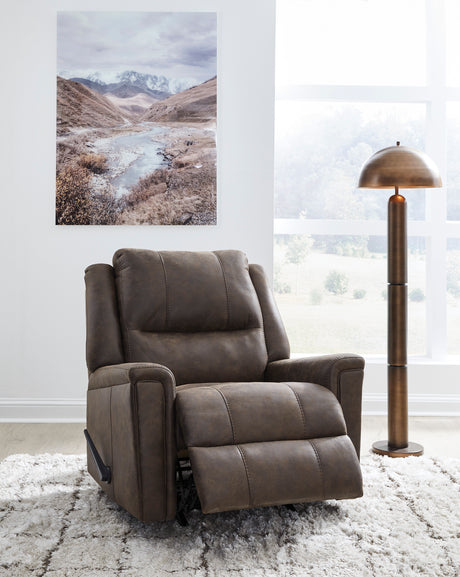 Lixtowel Walnut Rocker Recliner - Ornate Home